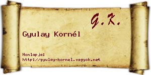 Gyulay Kornél névjegykártya